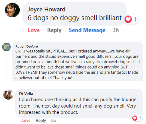 Original customer comments from Joyce Howard, Robyn DeVore, Di Vella