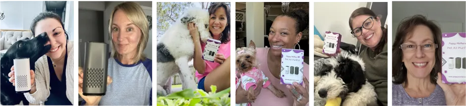 Puppy Kind customers with their air purifiers